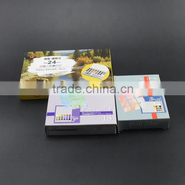 Art Supplies 12/24/30 Colors Solid Watercolor Paints Set For Artist School Student Drawing Painting Stationery photo-5