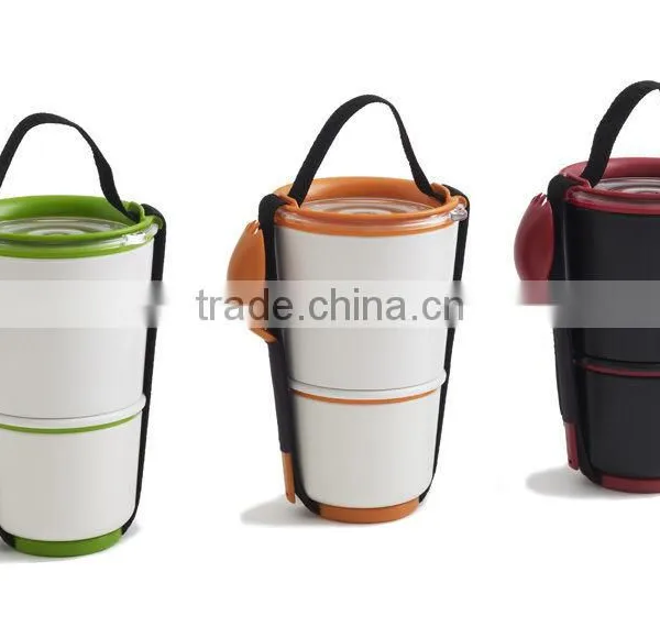 Freeze Breakfast Box Fruit Yogurt Milk Cream Liquids Cereal Lunch Container Cold photo-3
