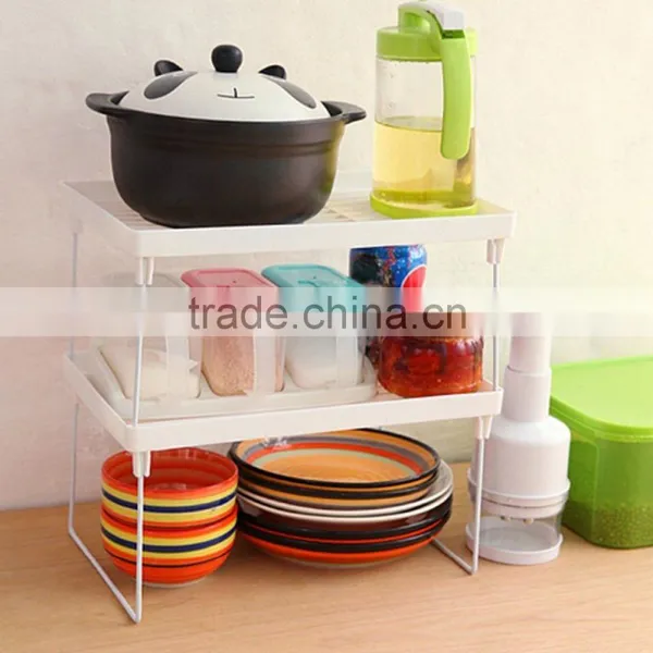 Kitchen/Bathroom Accessories Folding Pot Holder Corner Basket Wall Shelf Storage Rack photo-2