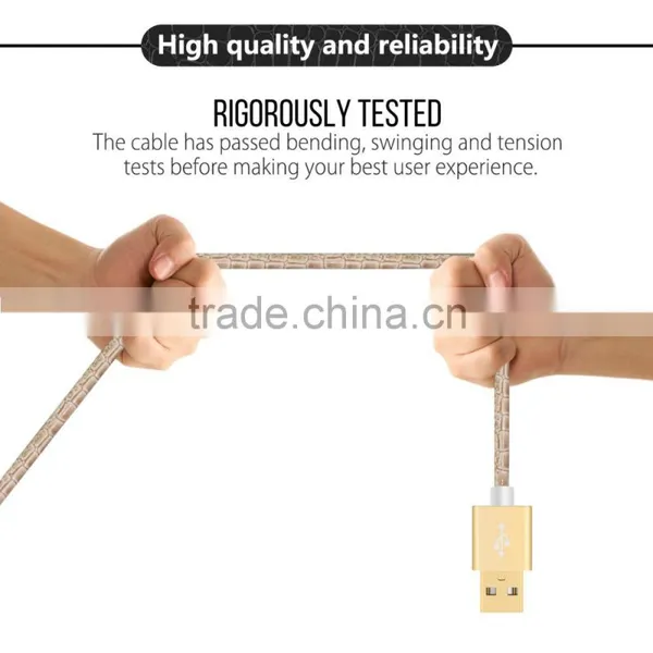 VOXLINK Crocodile Gold-Plated USB Sync Data Charger Cable Micro USB Cable photo-4