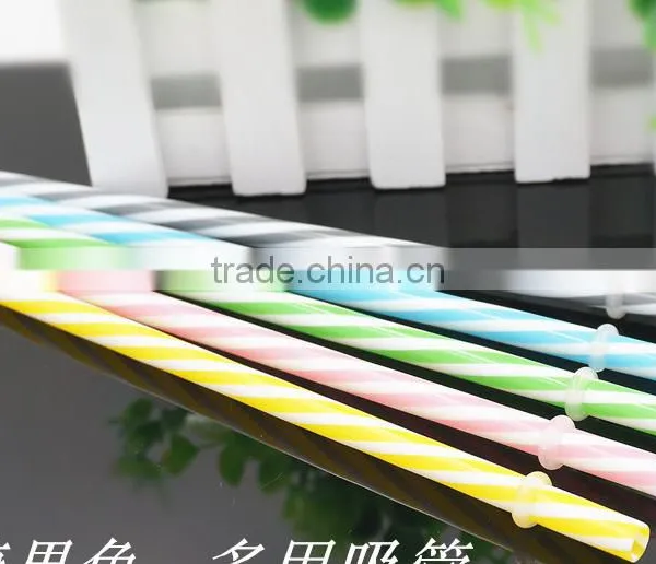 Reusable Plastic Hard Drinking Straw in Many Color