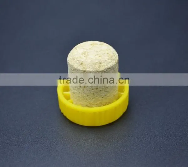 Shiny Yellow Plastic Cap With Wooden Cork for Glass Bottle Cheap Price photo-5