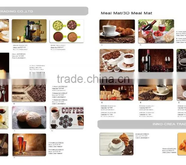 Wine and Fruits 3D Printting PP Washable Placemats photo-5