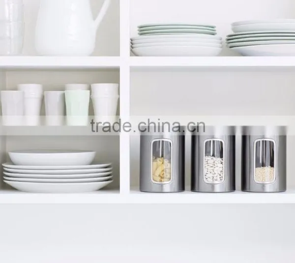 Amazon Top Sale Stainless Steel Highly Polished Tea Coffee Sugar Canisters photo-6