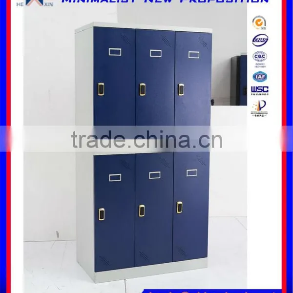 Steel Cabinet Locker/Steel Wardrobe Lockers/6 Compartment Steel Electronic Locker
