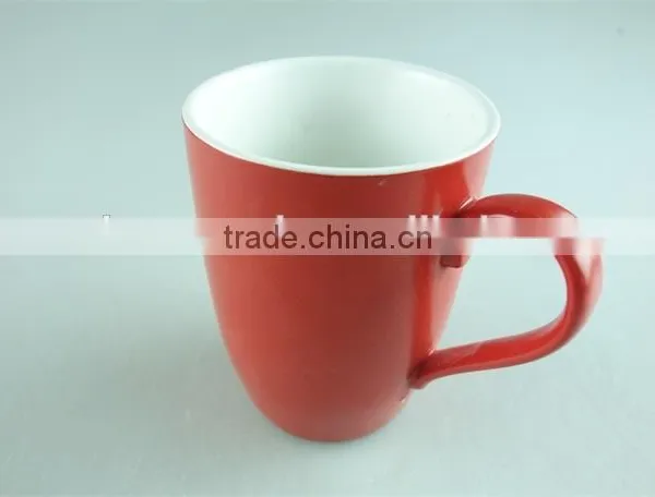 Ceremic Mugs,cheap Stock Red Color Glazed Coffee Mugs,12oz Ceramic Coffee Mugs photo-3