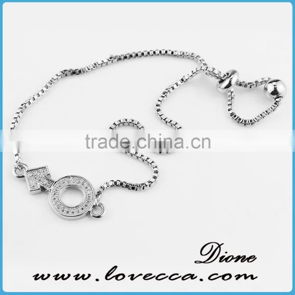 Micro Pave Jewelry Bracelet Little Bear Charm Silver Zircon Bracelet photo-6