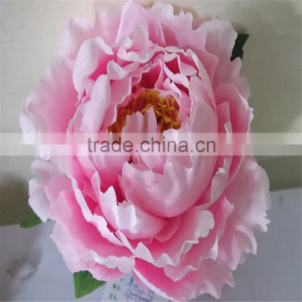 SJ20170055 Artificial Peach Fabric Peony Flower for Indoor Decoration photo-3