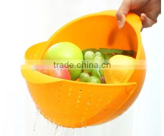 Plastic Folding Basket Drain Rack for Fruit,collapsible Colander Strainer photo-3