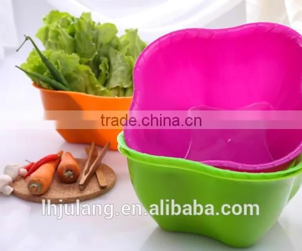 Plastic Vegetable Fruit Storage Basket for Kitchen,sink Kitchen Basket Washing Round Plastic Fruit Caddy Storage photo-2