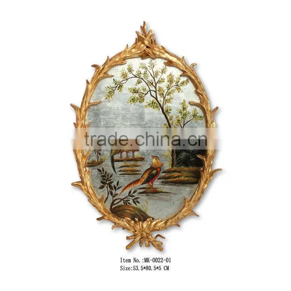 Flower/ Bird Hand Drawing With Oval Frame MK-0019-01 photo-4