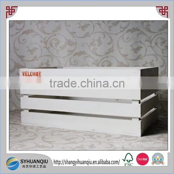 High Quality Wood Material Cheap and Disposable Flower Crate Type Wooden Flower Box photo-2