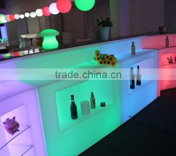 Translucent Solid Surface Luminous Led Bar Table Design photo-6