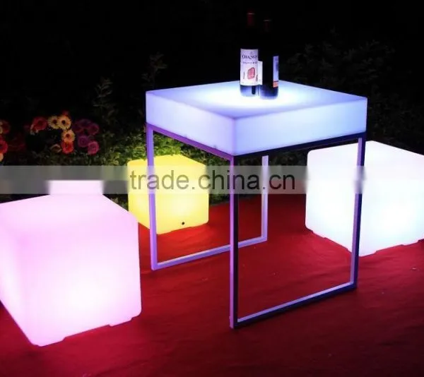 Mult Color Changing Plastic and Stainless Stell Led Table photo-2