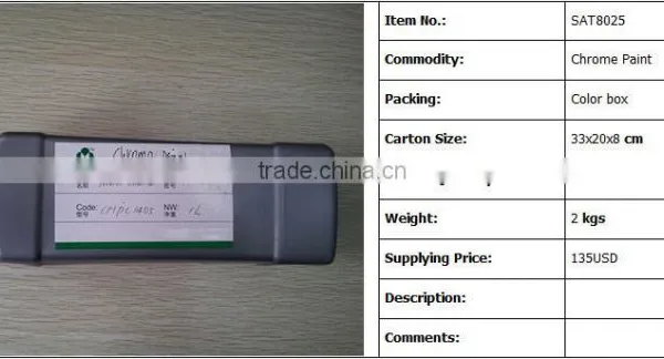 SAT8025 Ningbo 2015 Used for Chrome Paint Directly Car Paints photo-2