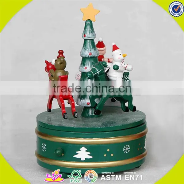 Wholesale Baby Wooden Mini Music Box Christmas Kids Wooden Mini Music Box W07B010B photo-3