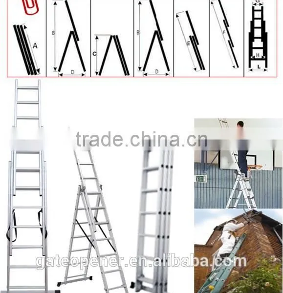 Aluminum Folding Scaffold Multi-Purpose Ladder 12.5-Feet / 350 lb photo-2