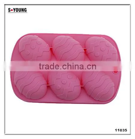 11035 Christmas Series Silicone Baking Moulds,cookie Moulds,egg Shaped Silicone Cake Mould photo-4
