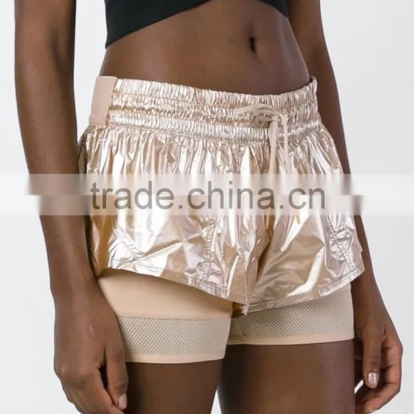 Hot Sale Women Fashion Layered Fitness Shorts for Active Sportwear Ladies Clothing Shorts Pants Wholesale Custom Design photo-3