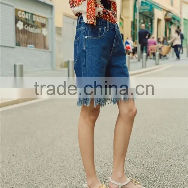 Summer Fashion Design Outdoor Girls Jean Half Pants China photo-3