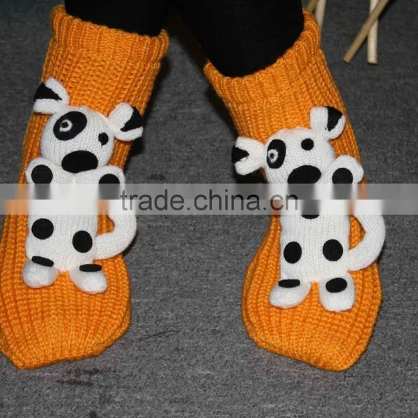 Customized Animal Teen Girl Tube Cartoon Acrylic Sock With Animal Head photo-2