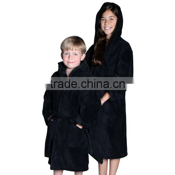 100 Cotton Kids Terry Hooded Bathrobes photo-2