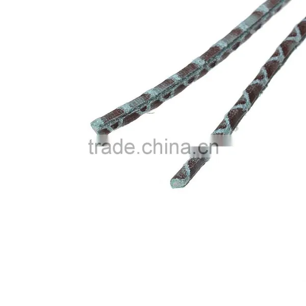 Wholesale Light Green Polyurethane Leather Jewelry Flat Thread Cord photo-2