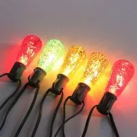 UL Listed Christmas Decorative ST40 Multicolour MERCURY Finish Edison Bulbs 10 Light String photo-2