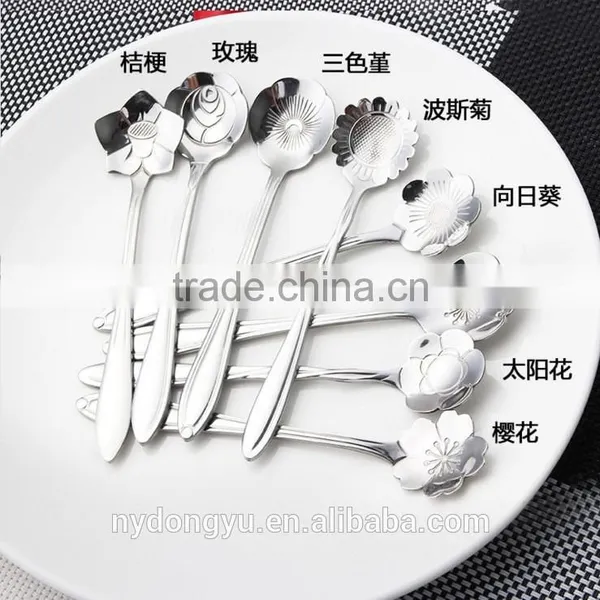 High Quality Stainless Steel Coffee Spoon /llg Gold Plate Rose Stainless Steel Spoon Tea Spoon /fancy Dinnerware Tableware photo-3