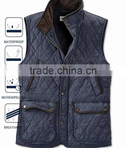 2016 Diamond Quilted Mens Sleeveless Jacket photo-3