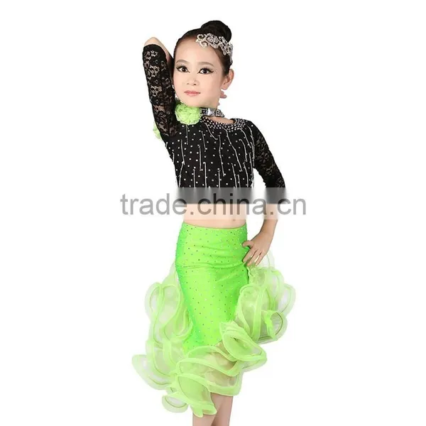 2017 New Girls Latin Dance Wear Sexy High Waist Dance Clothes photo-4