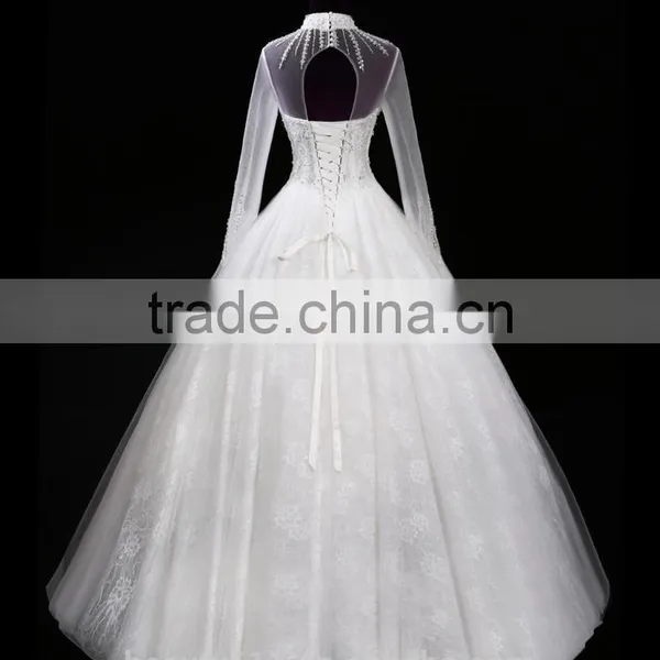 2017 Sweetheart Mermaid Lace Mermaid Color Wedding Dress Bridal for Bride High Neck Bridal Dress F11401 photo-5
