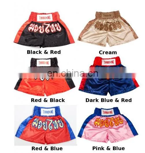 Muay Thai Boxing Shorts Kick Boxing Trunks Satin Size M-3XL photo-2