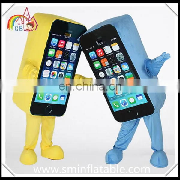 Colourful Mobile Phone Mascot Costume, Adult Fur Moving Costume photo-2