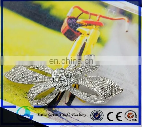 Fashion Rhinestone Crystal Wedding the Bride Bouquet Yinhua Artificial Pearl Brooch Pin photo-2