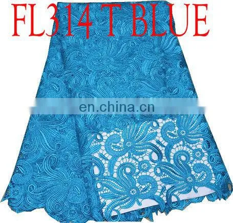 Free Shipping Cheap African Yellow Guipure Lace Fabric African Cord Lace photo-3