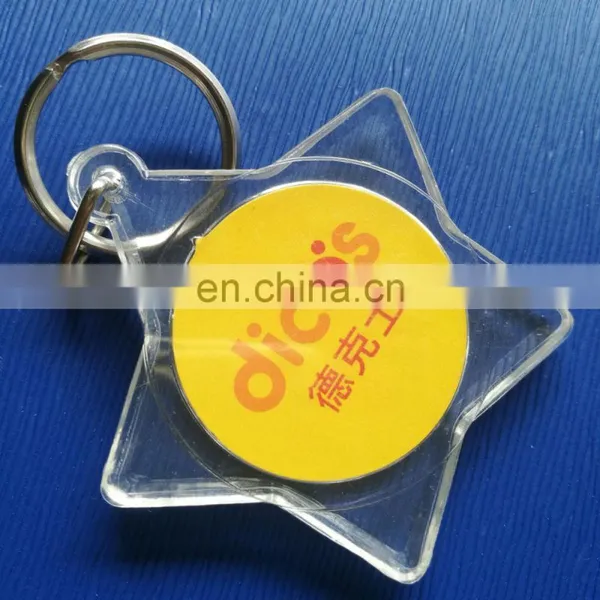 High Quality Photo Insert Custom Star Shape Keychain Acrylic photo-3