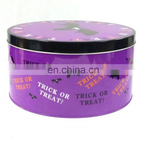 Round Halloween Candy Tin Box photo-2