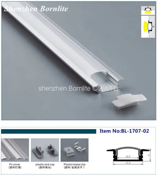 Anodized Led Strip Aluminium Profile for Led Strips Recessed Channel photo-2