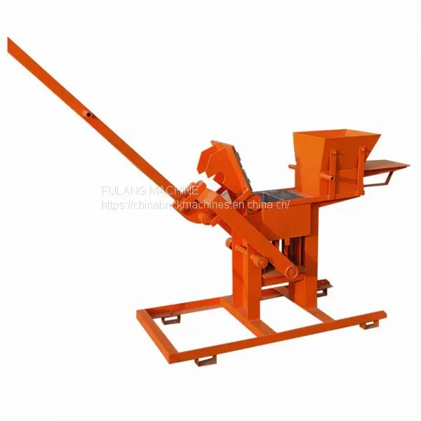 Small Manual Compressed Earth Clay Soil Interlocking Brick Block Making Machine photo-2