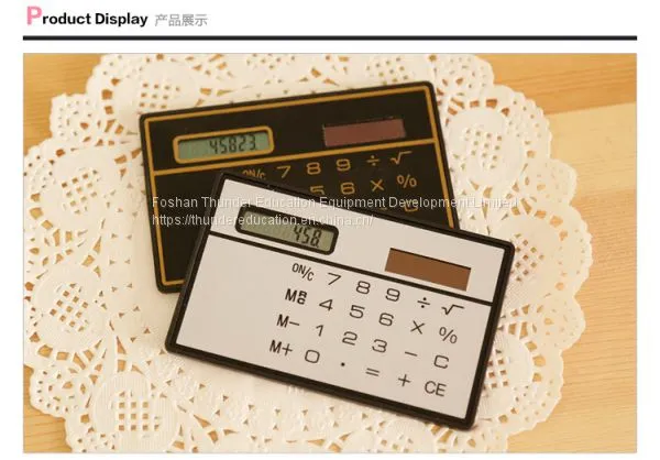 Creative Customized Transparent Touch Screen Calculator Cute Mini Student Solar Calculator