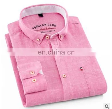 Wholesale Mens Long Sleeve Plus Size Heather Colors Linen Casual Shirts photo-5
