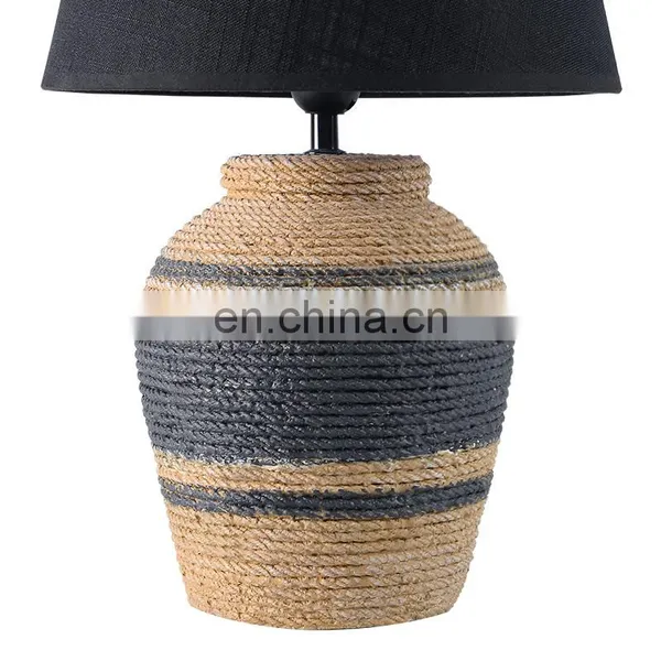 Antique Rope Pattern Desk Lamp and Cement Table Lamp photo-5
