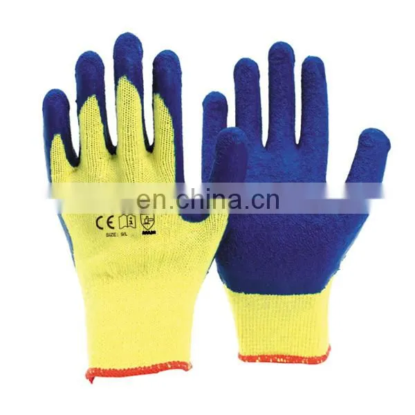 Economic Type Latex Coated Work Diamond Grip Work Glove Cheap Price Factory Supply photo-2