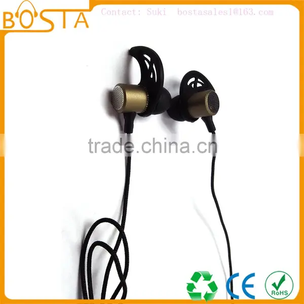 Sports Waterproof Magnet Cheap Stainless Steel Silver Bluetooth Earphones 2016 photo-5