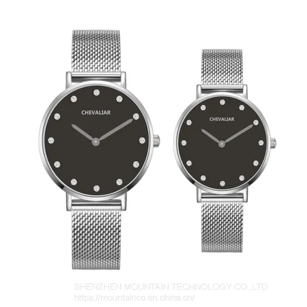 Stainless Steel Fashion Woman Watch Ultrathin Quartz Man Watch
