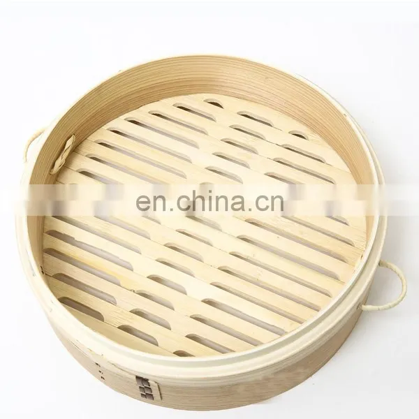 Chinese Traditional Style Kitchen Accessories Bamboo Food Steamer Steam Cooking Bamboo Lid Round Shape photo-2