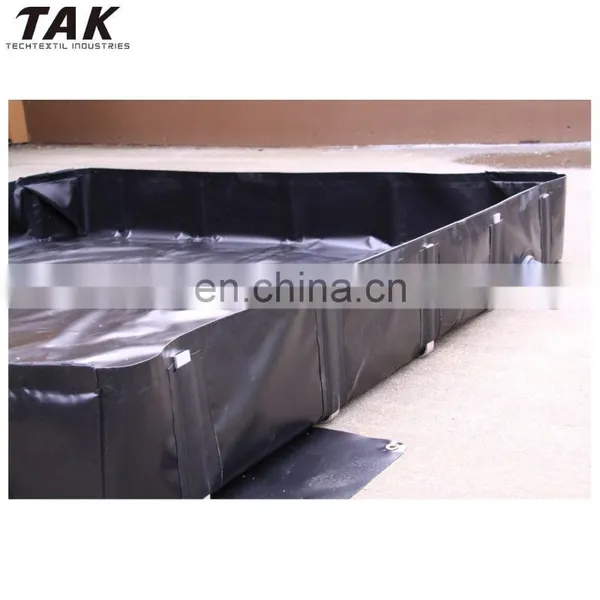Ready Made 10'x10'x1' 12'x20'x1' 12'x30'x1' L-Rod Bracket Black Yellow Color Oil Containment Berm for Spill Control photo-3