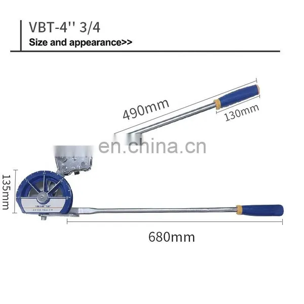 VBT-1/2/3/4/5 VALUE tragbarer Rohrbiegler, Kupferrohrbiegger, manuelles Rohrbiegerset, Rohrbiegemaschine photo-5