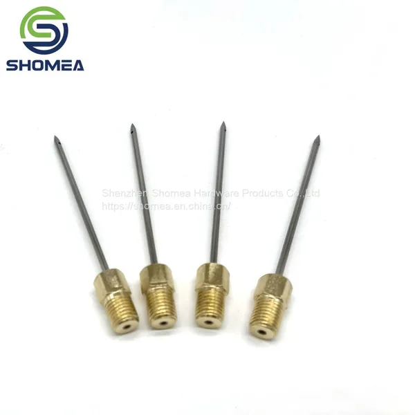 Shomea Customized Small Diameter 304/316 Stainless Steel Gas Charge Needle With Luer Lock photo-3